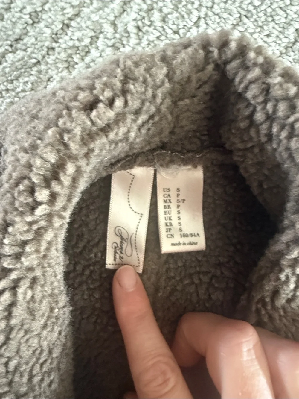 Forever 21 Taupe Sherpa-Trim Draped Jacket